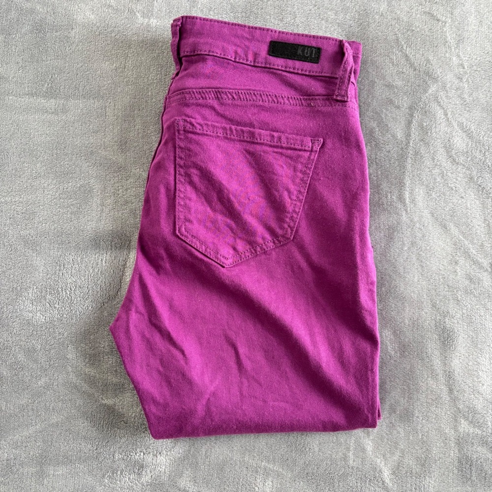 KUT from the Kloth Purple Cropped Denim Pants Size 2 Jeans